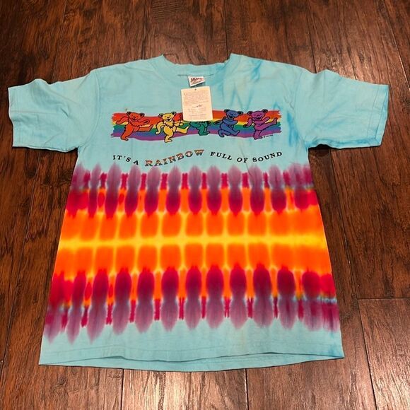 Grateful Dead dancing bears tie dye tee new dead stock size M Anvil late 90s tag - Picture 1 of 10